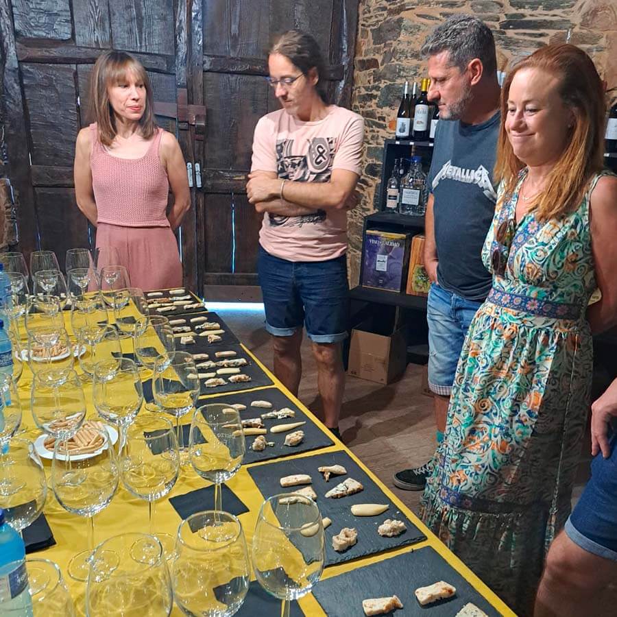 degustación de vino y queso
