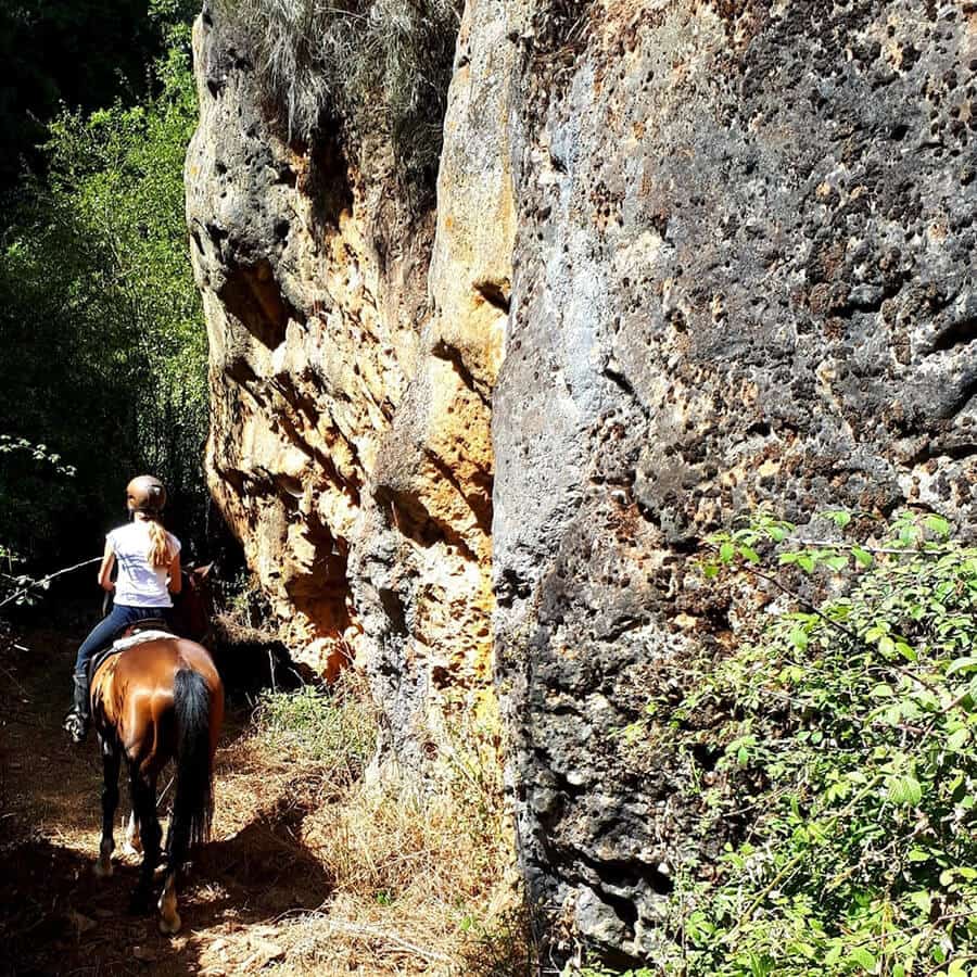 Cañón el Valgón en Las Médulas a Caballo