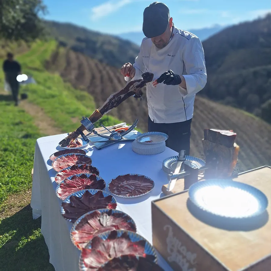 corte de cecina a cuchillo