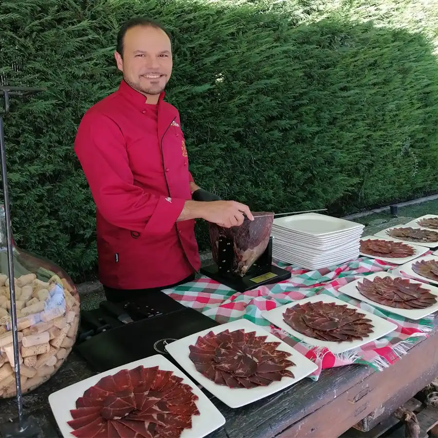 cortadores de jamón y Cecina para eventos