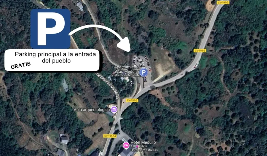 aparcamiento en Las Médulas principal