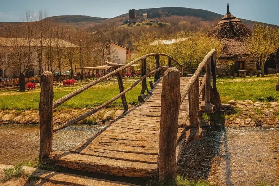 Puente de madera en Balboa El Bierzo