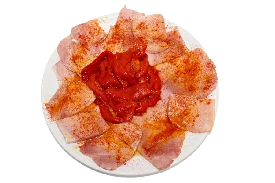 comer en el Biezo lacón con pimientos asados