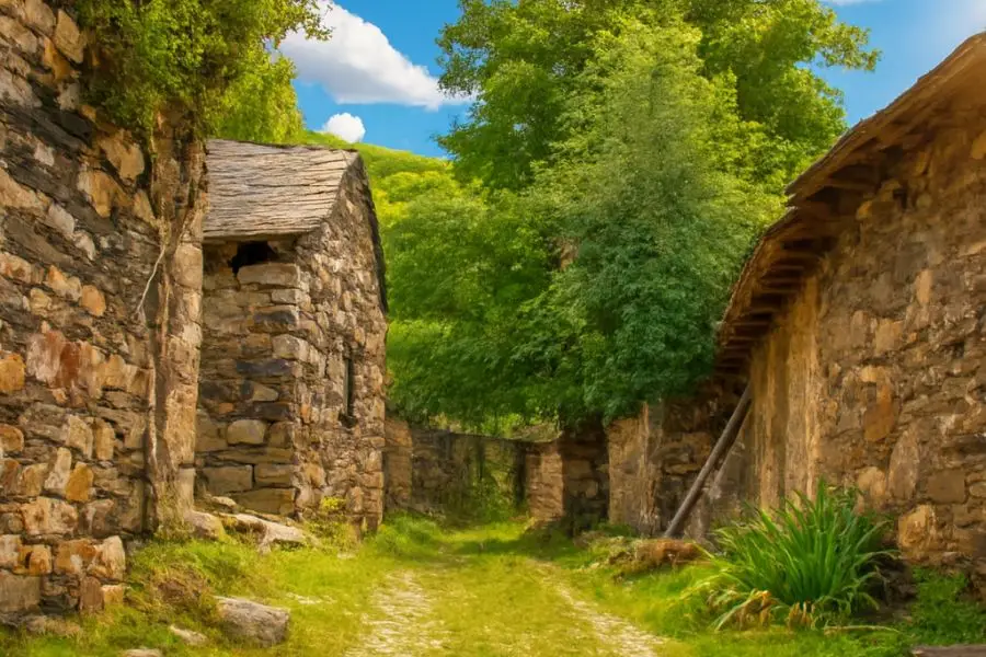 Los montes de la Ermita pueblo deshabitado del Bierzo
