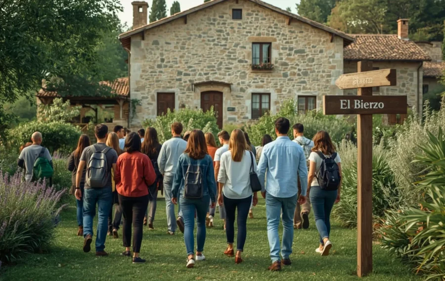 reunión de amigos en las casas rurales para grupos grandes en El Bierzo