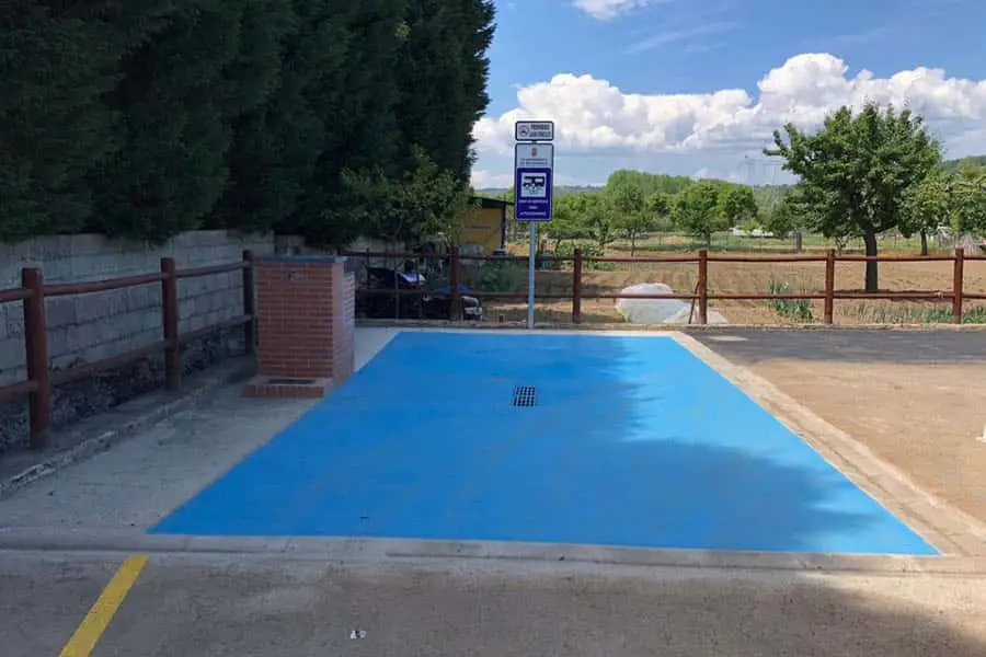 zona camper en Molinaseca